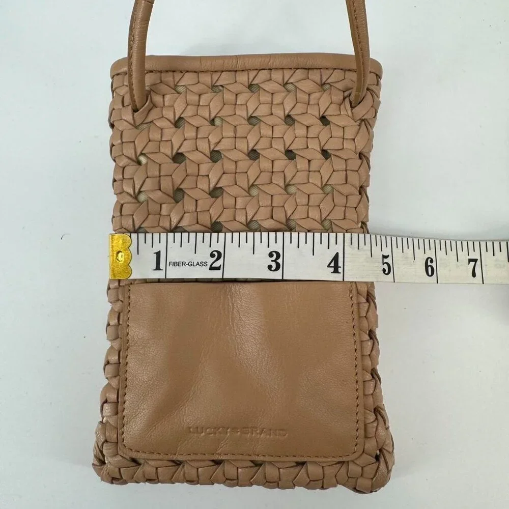Lucky Brand Woven Leather Crossbody Phone Bag